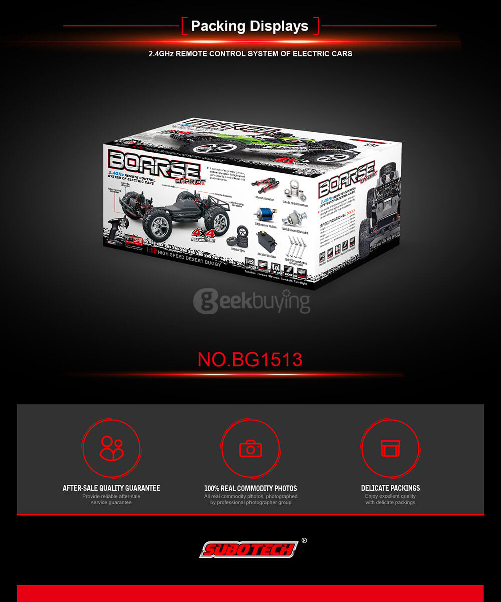 SUBOTECH BG1513A 1:12 Full Scale 2.4GHz 4WD High Speed RC Car - Green