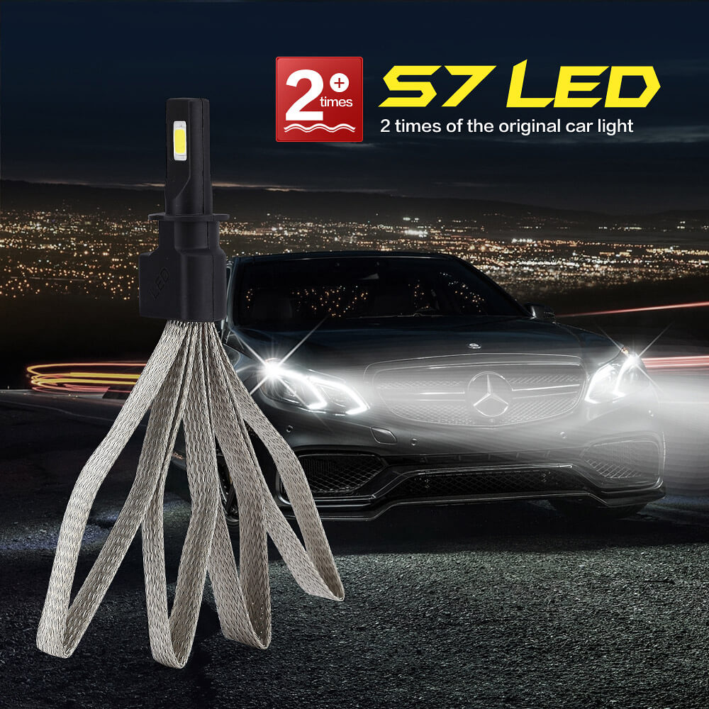 S7 H3-6000K-A 30W 3200LM LED Car Headlight Kit Auto Lighting System Car LED Bulb