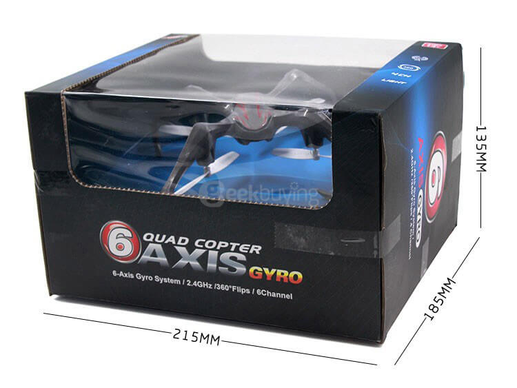 MSDTOYS S6 3D MINI Spider Inverted Flight 2.4G 4CH 6-Axis LED RC Quadcopter RTF - Black