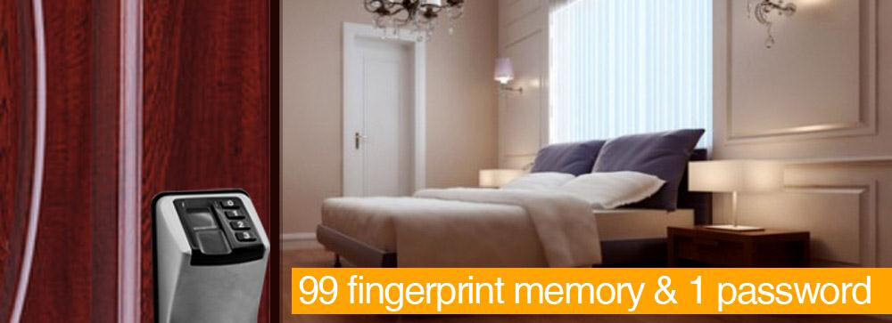 Adel DIY-3398 Keyless Biometric Fingerprint Door Lock for Home Security