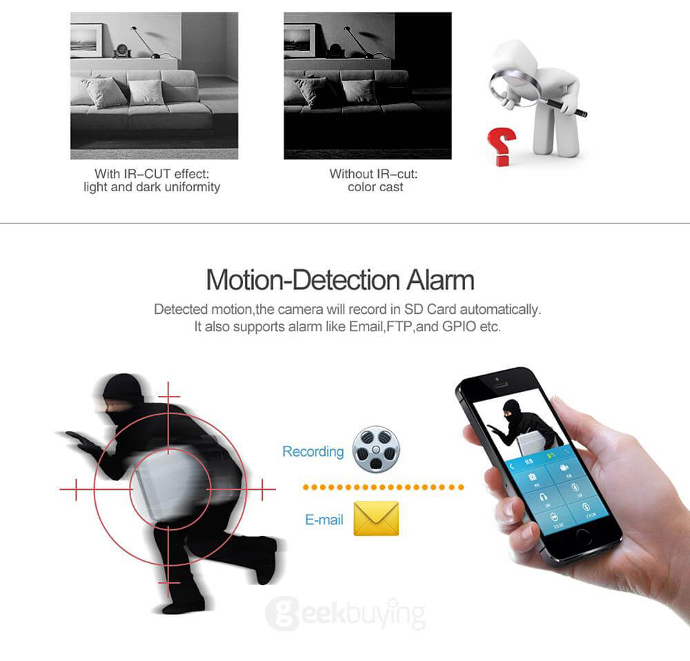 Vstarcam C7816WIP กล้อง IP กันน้ำ IP67 กล้อง 720P HD WiFi H.264 ONVIF Protocol IR-CUT Dual Filter