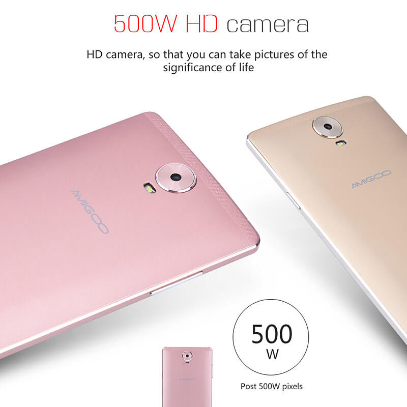 AMIGOO M1 Max 6.0 Inch QHD Screen 3G Android 5.1 MT6580 Quad Core Smartphone 512MB RAM 8GB ROM 2850mAh Bluetooth WIFI GPS - Gold