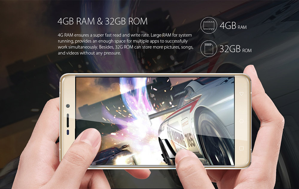 [HK Stock]Blackview R7 5.5inch FHD 4G LTE Android 6.0 MTK6755 Smartphone Octa core 2.0GHz 4GB RAM 32GB ROM 8.0MP+13.0MP Touch ID NFC Fast Charge - Gray