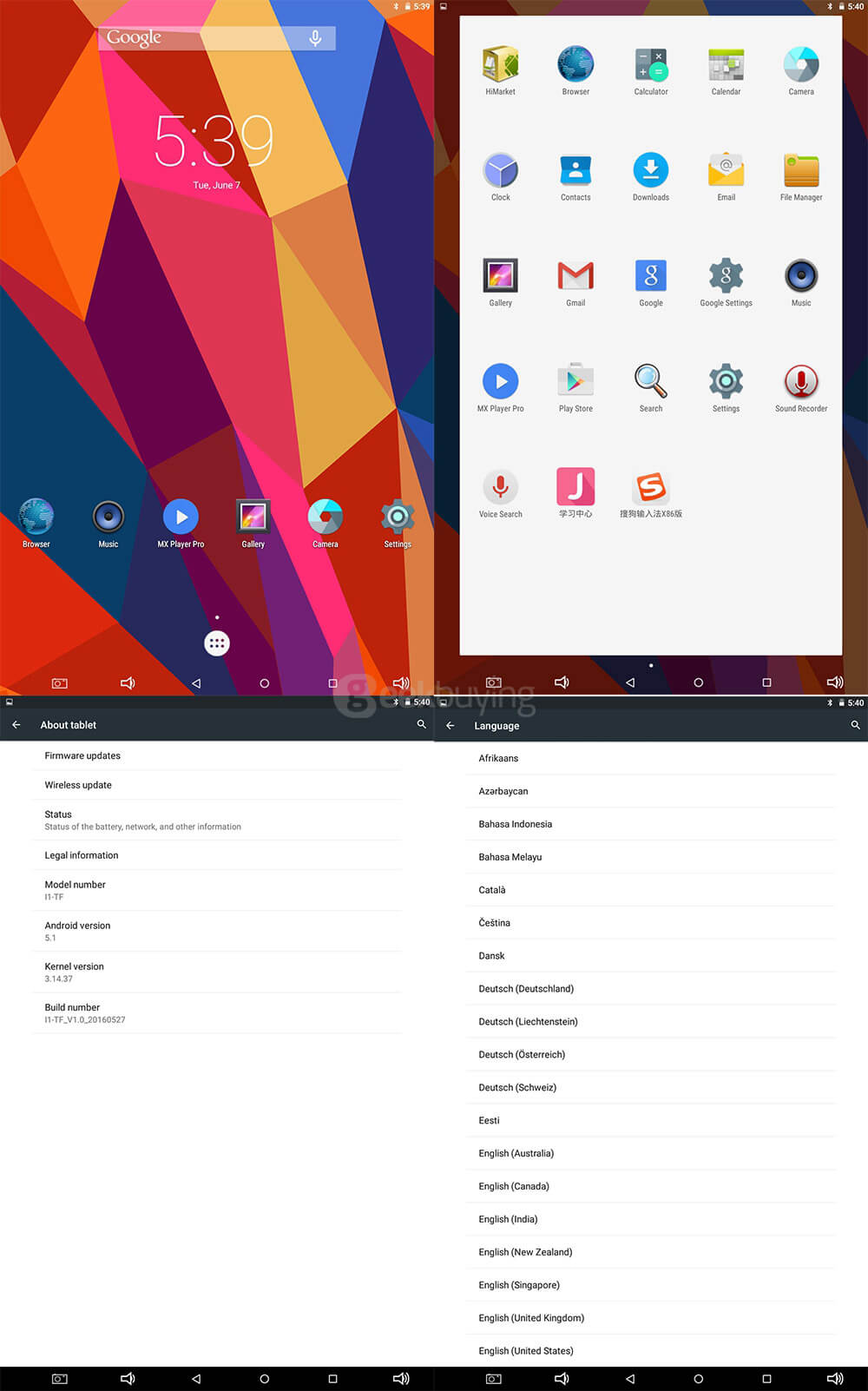 Cube iWork8 Air Tablet 8 inch Intel Cherry Trail Z8300 Dual OS Windows 10 + Android 5.1 2GB/32GB Quad Core 1.84Ghz IPS 1920*1200 - White