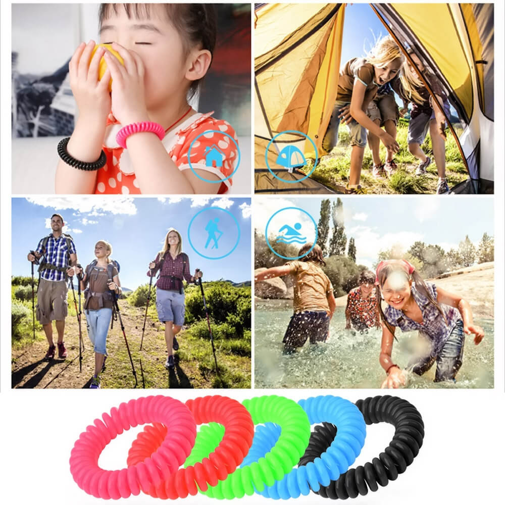 BUGOUT Outdoor Mosquito Repellent Bracelet for Adult and Children  -  5pcs