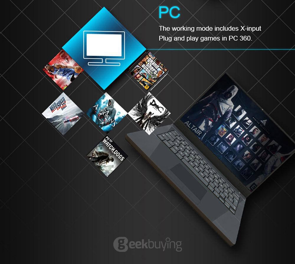 GameSir G3s Enhanced Edition Wireless Gamepad 2.4GHz Bluetooth 4.0 Connection Game Controller for iOS/Android/Windows/PS3 - Black