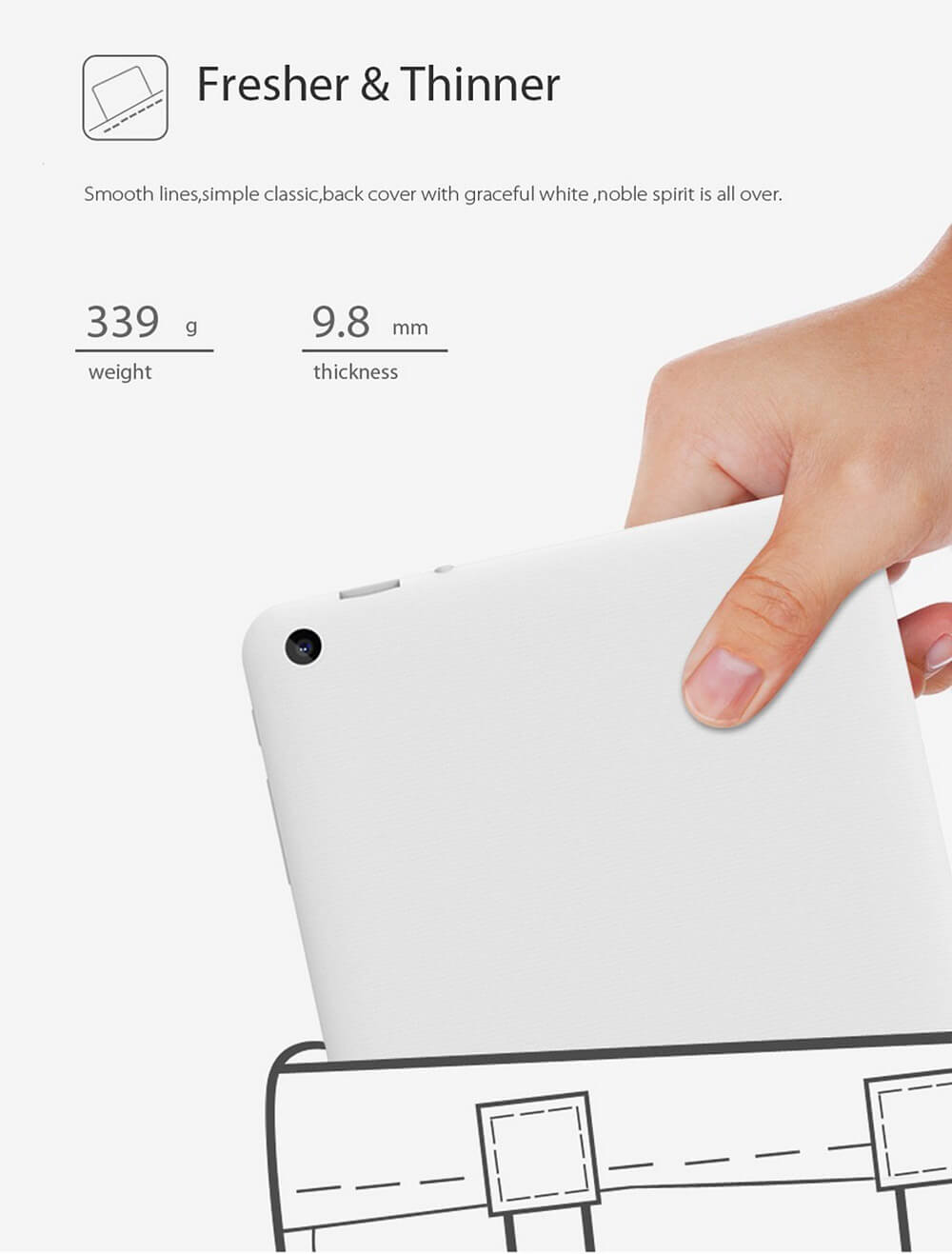 Cube iWork8 Air Tablet 8 inch Intel Cherry Trail Z8300 Dual OS Windows 10 + Android 5.1 2GB/32GB Quad Core 1.84Ghz IPS 1920*1200 - White