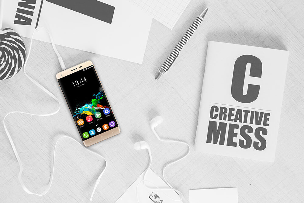 [HK Stock]OUKITEL K6000 Pro 5.5inch LTPS 2.5D FHD 4G 6000mAh Android 6.0 Smartphone 64-Bit MTK6753 Octa Core 3GB 32GB 16.0MP Touch ID Flash Charge OTG - Gold