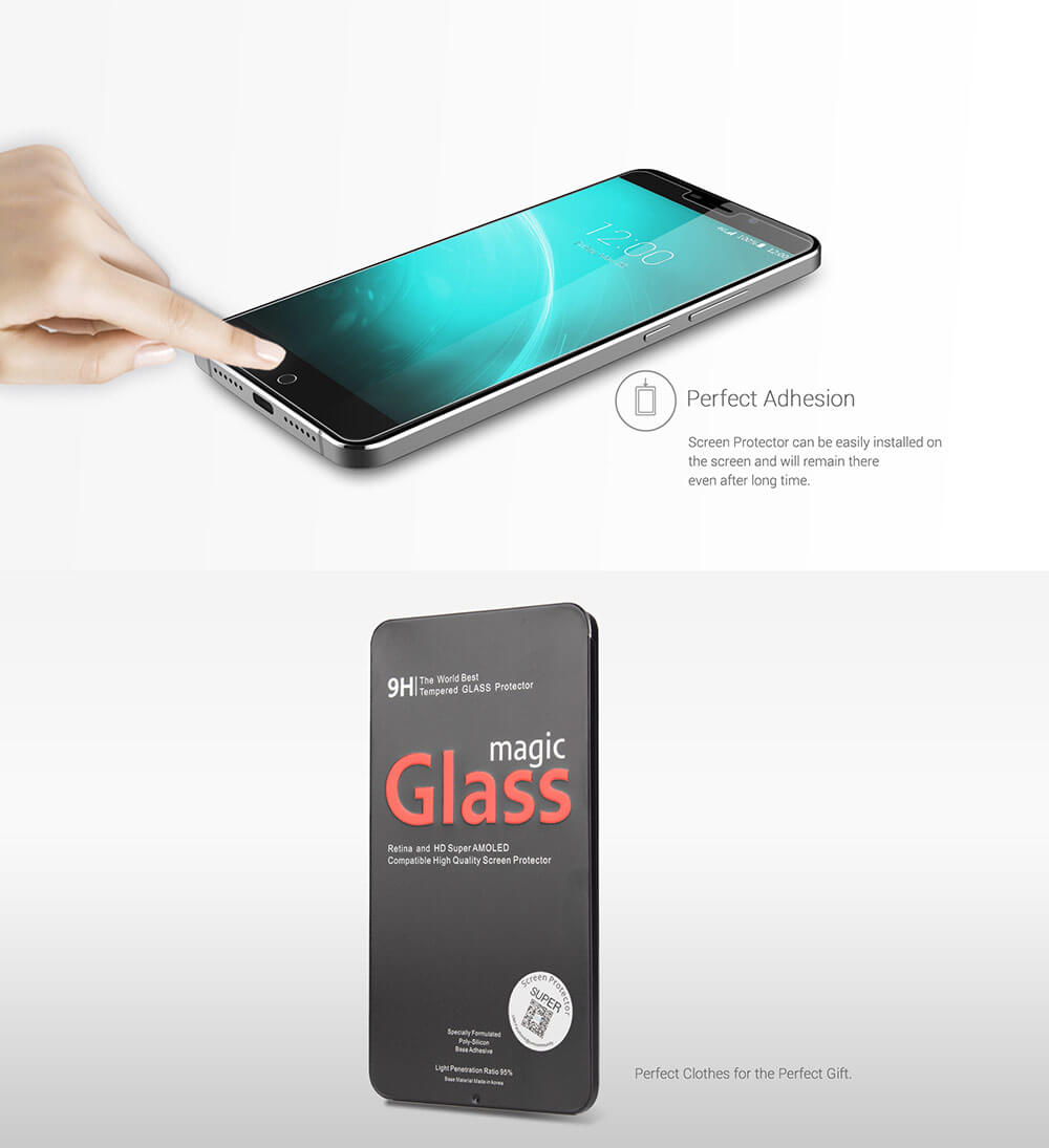 Original UMI Tempered Glass Screen Protector Protective Glass Film For UMI Super Smartphone - Transparent