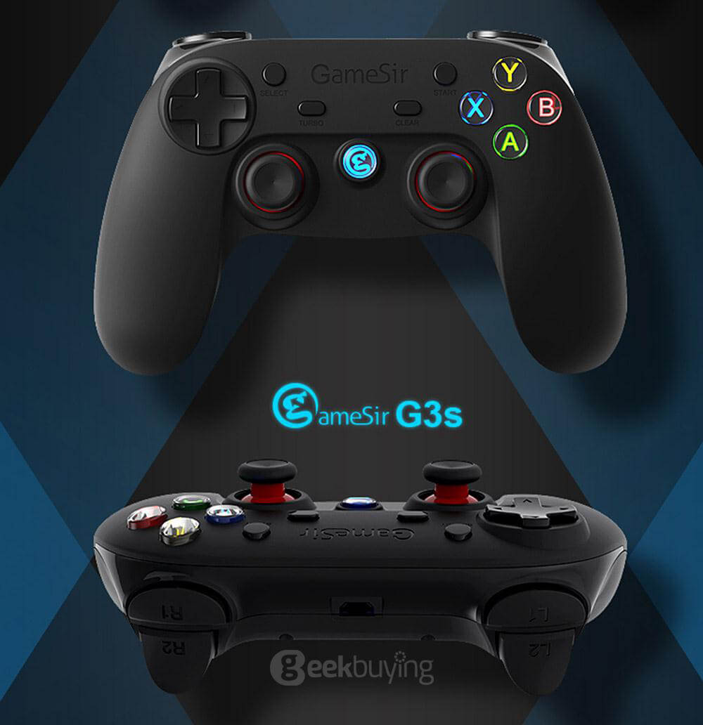 GameSir G3s Enhanced Edition Wireless Gamepad 2.4GHz Bluetooth 4.0 Connection Game Controller for iOS/Android/Windows/PS3 - Black