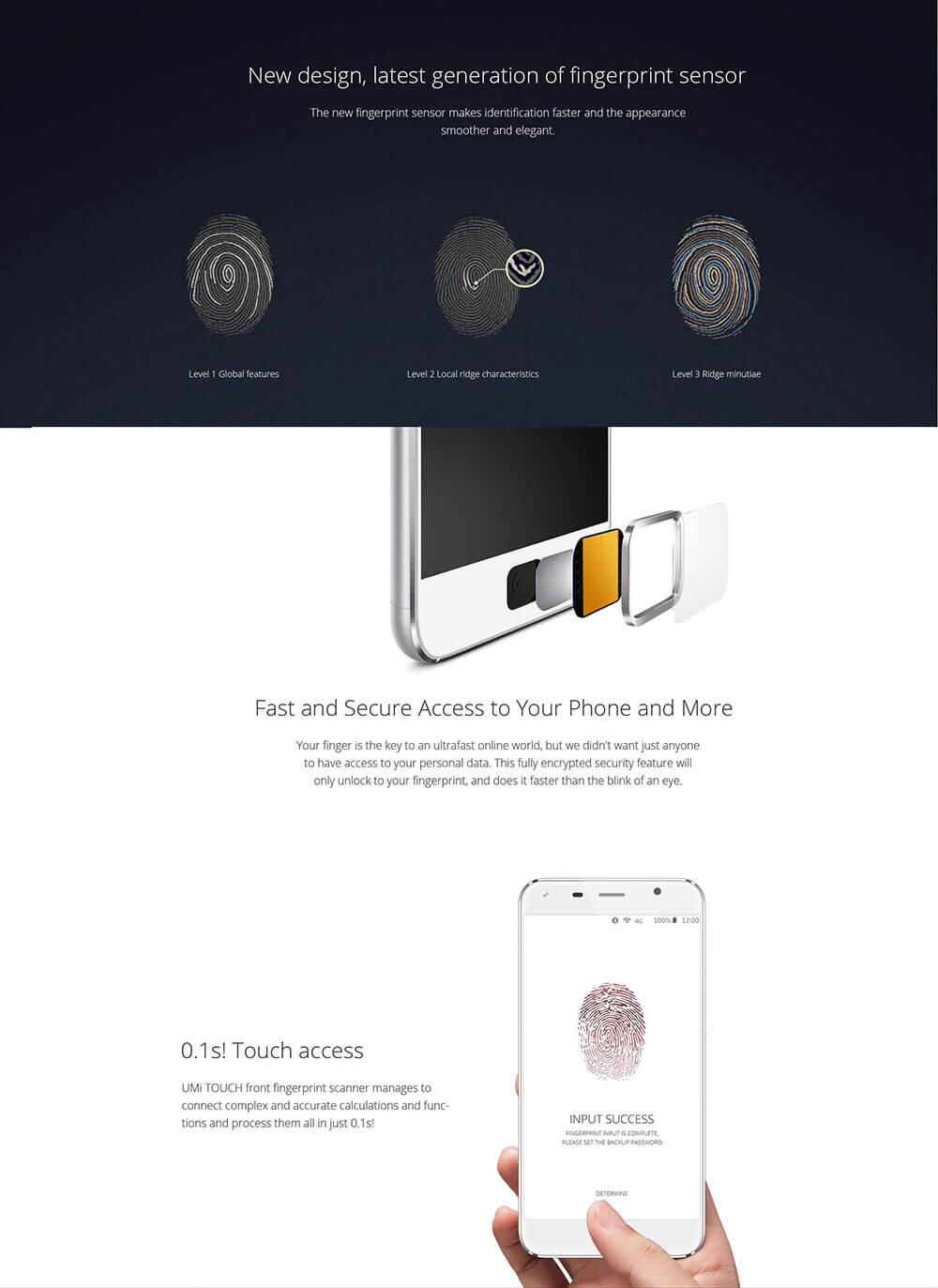 [HK Stock] UMI TOUCH 5.5inch 2.5D LTPS FHD Android 6.0 4G LTE Smartphone 4000mAH 3GB 16GB MTK6753 Octa Core 13MP Metal Unibody Front Fingerprint Scanner - Silver