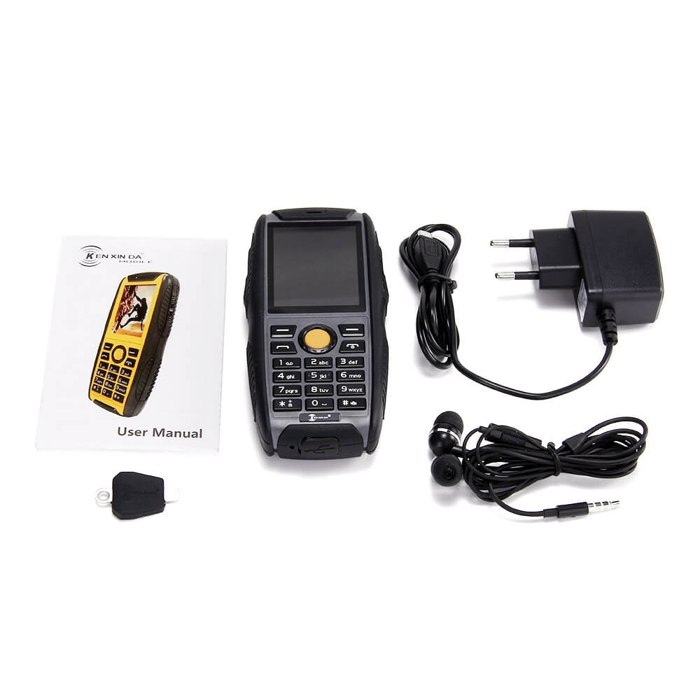 Kenxinda PROOFINGS W3 2.2 Inch IP68 Waterproof Shockproof Dustproof With Camera 32MB+32MB Bluetooth FM Quad Band Rugged Phone - Gray