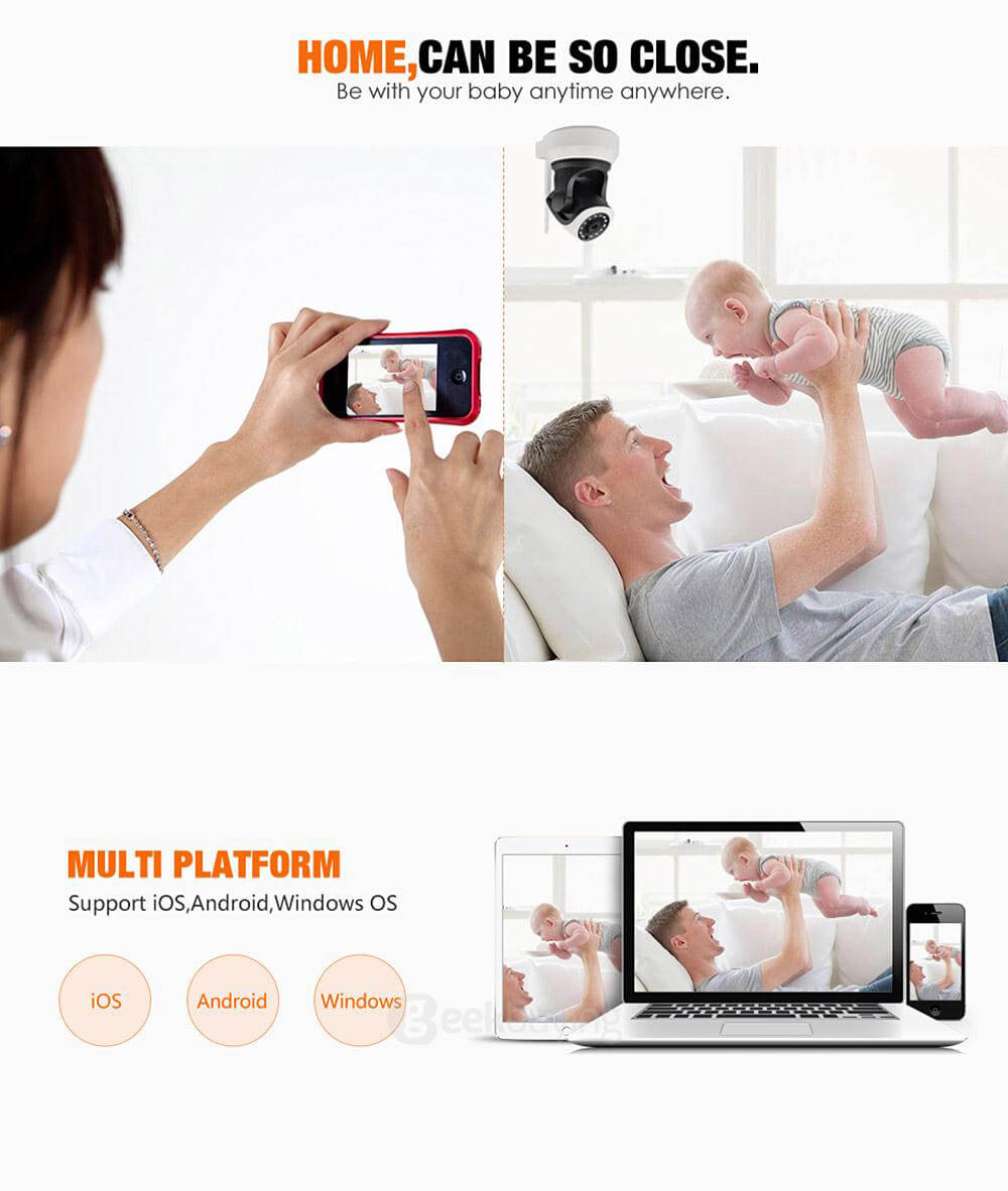 VStarcam C7824WIP HD 720P WiFi Indoor IP Camera ONVIF2.0 Sonic Transfer Fast Code Matching