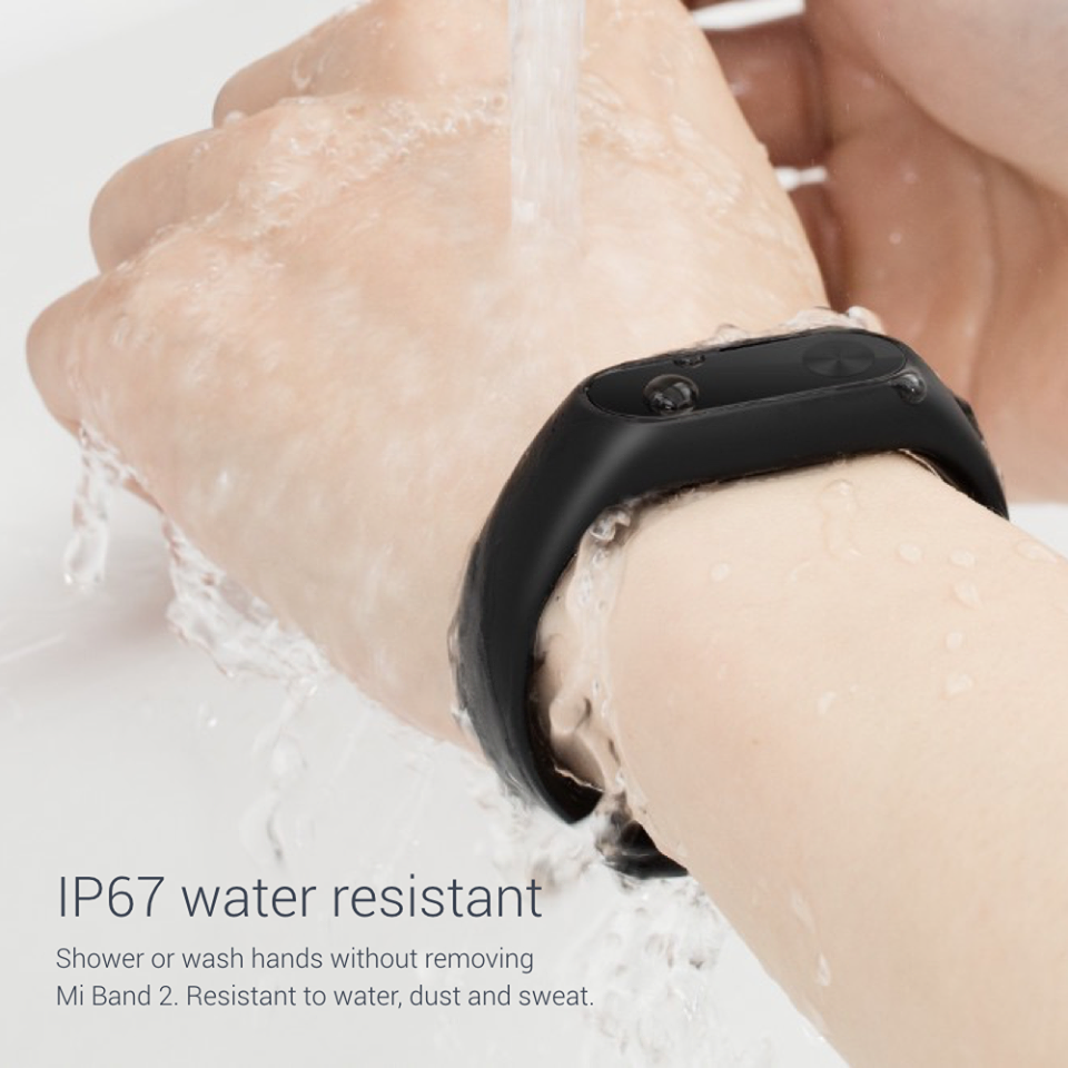 [Package D][HK Stock](Official Global Version) Original Xiaomi Mi Band 2 Smart Bracelet + TPU Strap (Orange) + Protective Screen Films (2PCS)