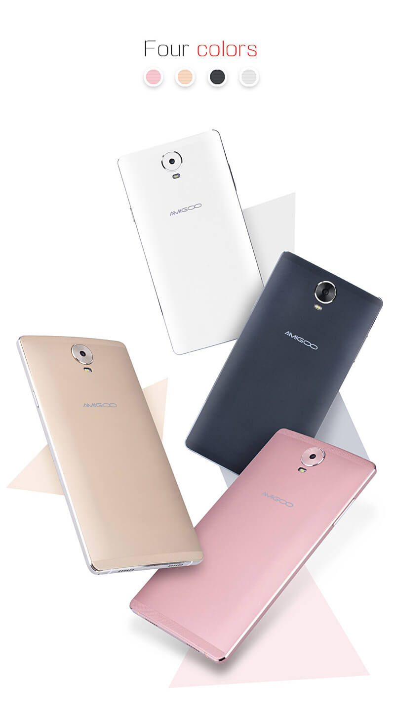 AMIGOO M1 Max 6.0 Inch QHD Screen 3G Android 5.1 MT6580 Quad Core Smartphone 512MB RAM 8GB ROM 2850mAh Bluetooth WIFI GPS - Gold