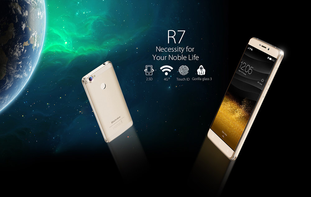 [HK Stock]Blackview R7 5.5inch FHD 4G LTE Android 6.0 MTK6755 Smartphone Octa core 2.0GHz 4GB RAM 32GB ROM 8.0MP+13.0MP Touch ID NFC Fast Charge - Gray