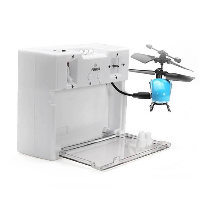 QS QS5010 3.5CH Super Mini Infrared RC Helicopter With Gyro Mode 2 - Blue