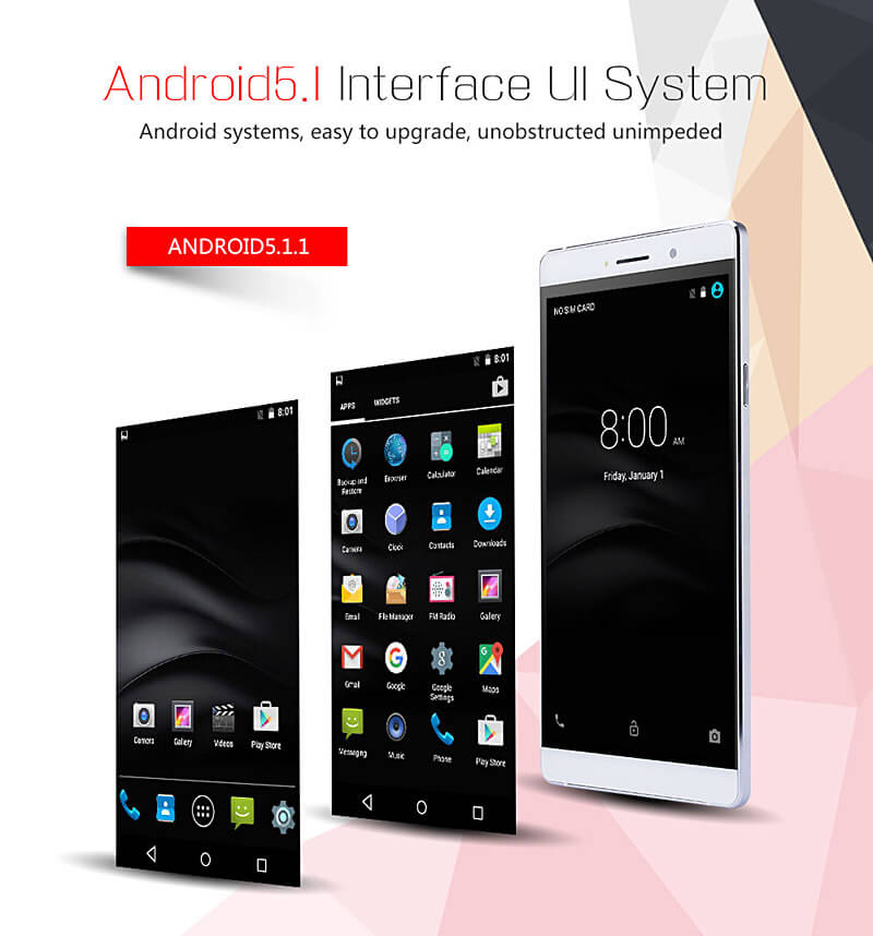 AMIGOO M1 Max 6.0 Inch QHD Screen 3G Android 5.1 MT6580 Quad Core Smartphone 512MB RAM 8GB ROM 2850mAh Bluetooth WIFI GPS - Gold