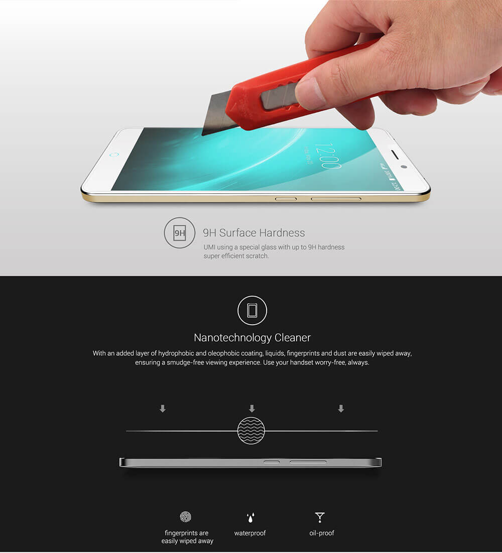 Original UMI Tempered Glass Screen Protector Protective Glass Film For UMI Super Smartphone - Transparent