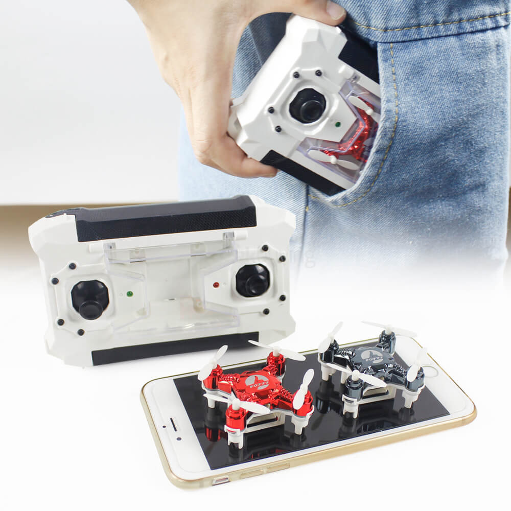 FQ777-124C 2.0MP HD Camera Headless Mode 6-Axis Mini RC Quadcopter RTF - Black