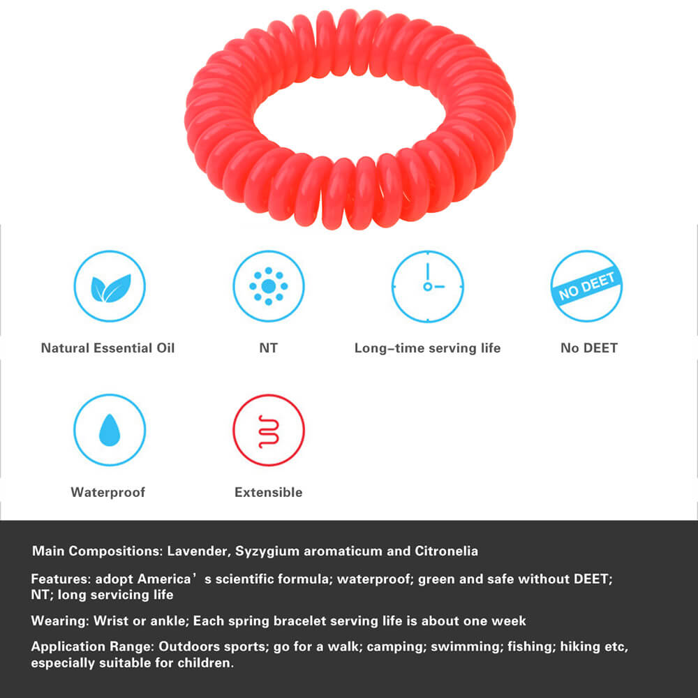 BUGOUT Outdoor Mosquito Repellent Bracelet for Adult and Children  -  5pcs