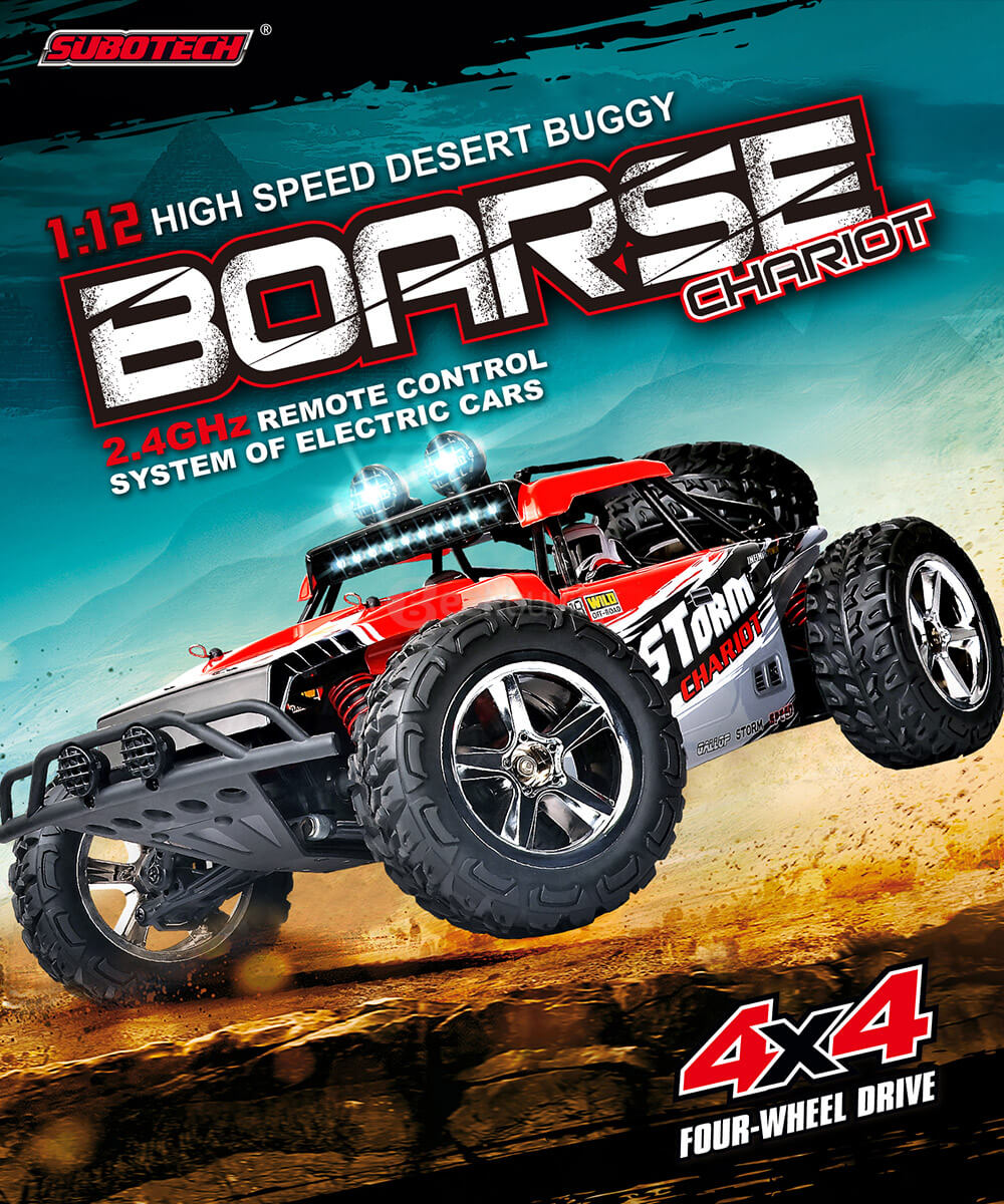 SUBOTECH BG1513A 1:12 Full Scale2.4GHz 4WD High Speed RC Car - Red