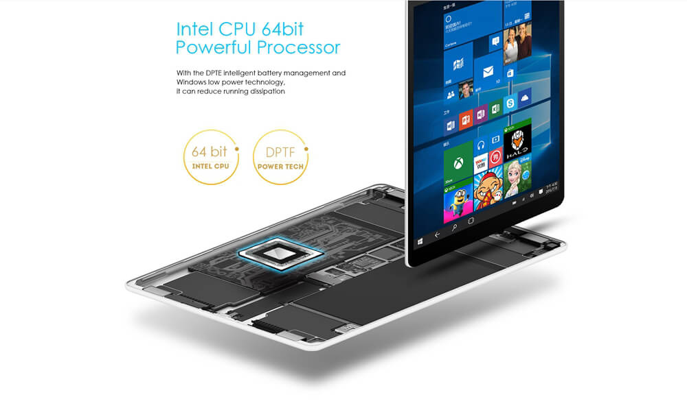 Teclast X89 Kindow 7.5 inch E-Book Reader Tablet Windows 10 + Android 4.4 Intel Z3735F 2GB RAM 32GB ROM Dual OS IPS 1440*1080 - Black