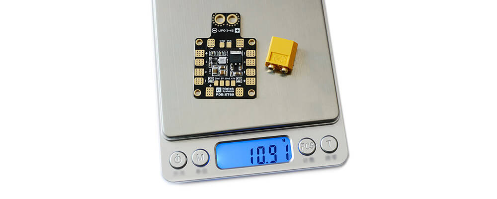 Matek PDB-XT60 Power Distribution Board W/ BEC 5V & 12V 2oz Copper For RC Multirotors