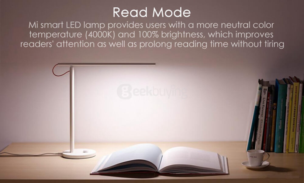 Original Xiaomi Mi Smart LED Lamp Mijia Intelligent LED Lamp Table Lamp with Four Different Modes - White