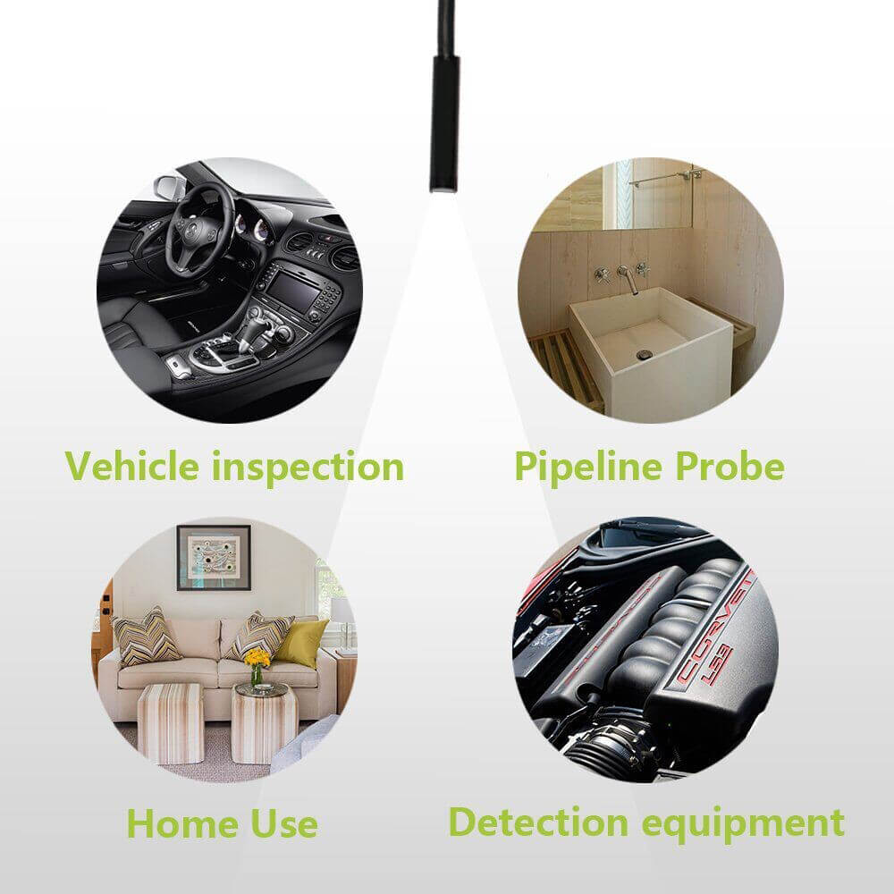 Makibes 7mm 1.3MP Android Endoscope OTG Micro USB Endoscope Waterproof Borescopes Inspection Camera with 6 LED and 5M Cable for Mobile Phones Notebooks
