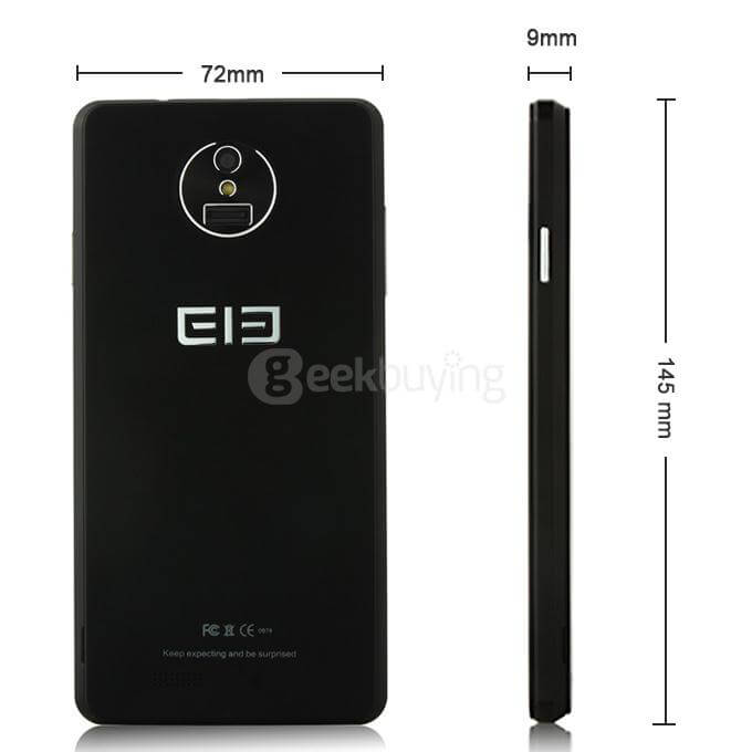 Elephone P3000S 5inch HD Screen FDD-LTE 4G Android4.4 Smartphone MTK6592+6290 Octa Core 1.7GHz 2GB RAM 16GB ROM 13.0MP NFC Touch ID - Black