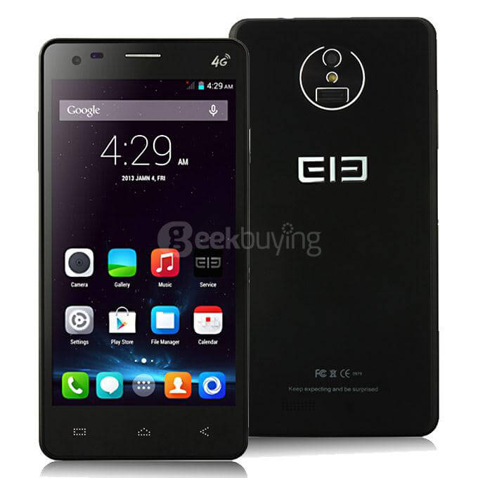 Elephone P3000S 5inch HD Screen FDD-LTE 4G Android4.4 Smartphone MTK6592+6290 Octa Core 1.7GHz 2GB RAM 16GB ROM 13.0MP NFC Touch ID - Black