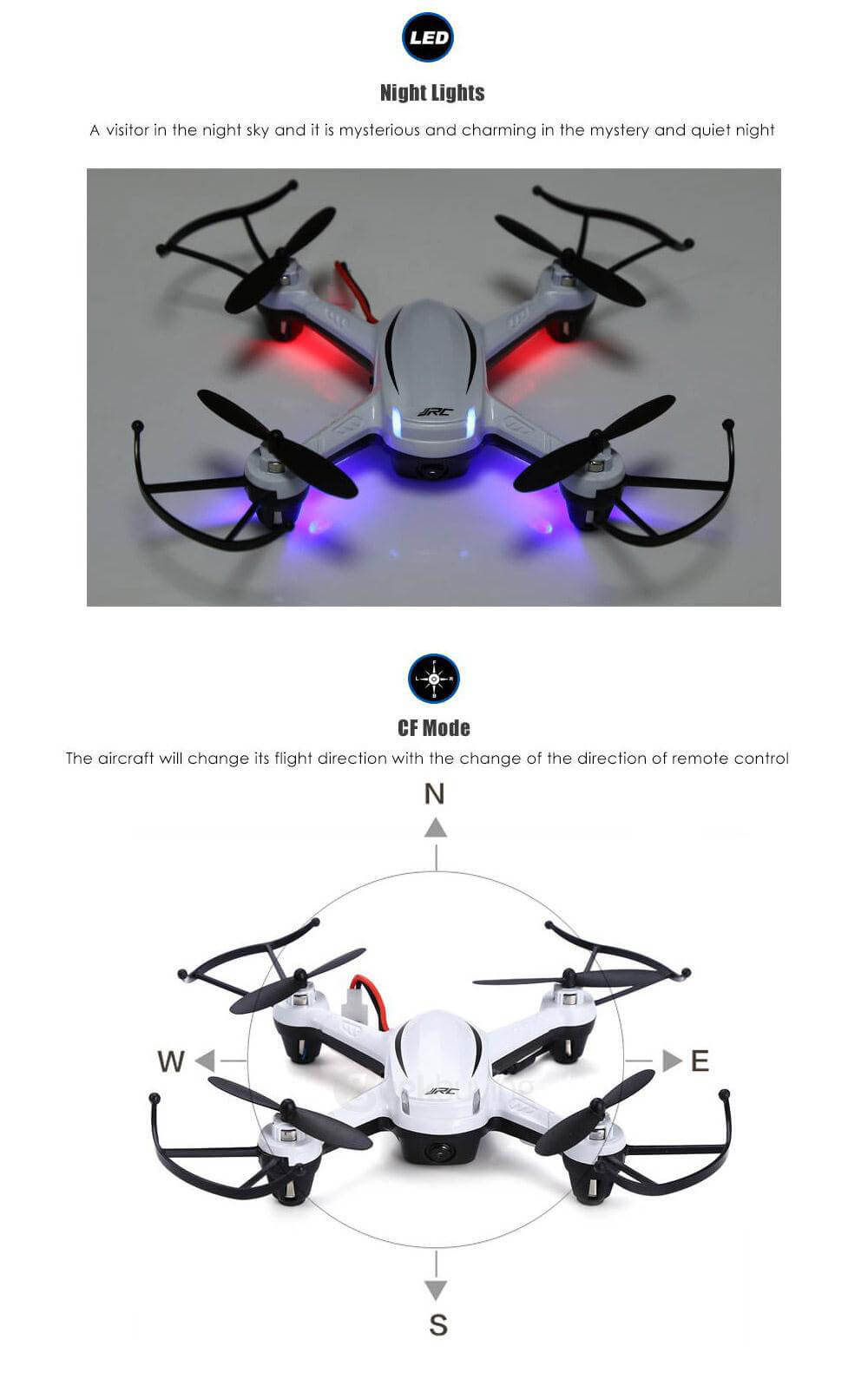 JJRC H32GH 5.8G FPV Altitude Hold Mode With 2MP Camera 4CH 6Axis RC Quadcopter RTF - White