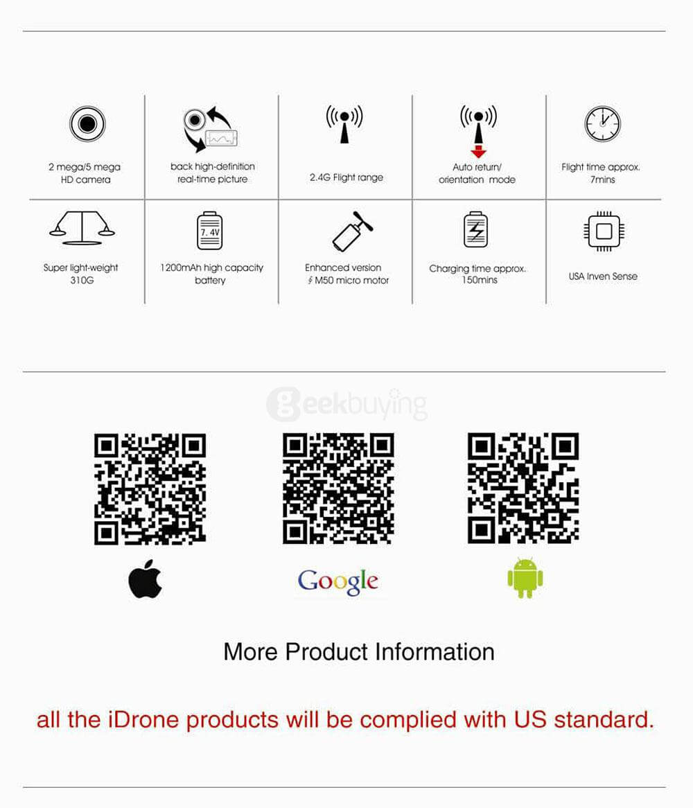YiZhan I8H WiFi FPV Altitude hold mode With 0.3MP Camera 2.4G 6Aixs Gyro RC Quadcopter RTF