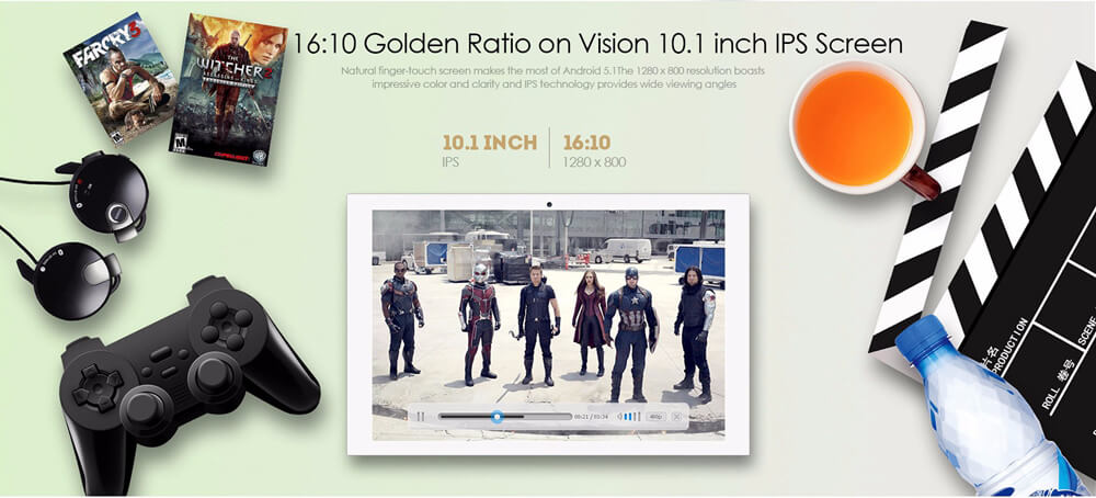 Teclast T98 4G Phablet 10.1 inch Android 5.1 2GB/32GB MTK8735P Quad Core 1.0GHz IPS 1280*800 GPS Dual-band WiFi Bluetooth - White