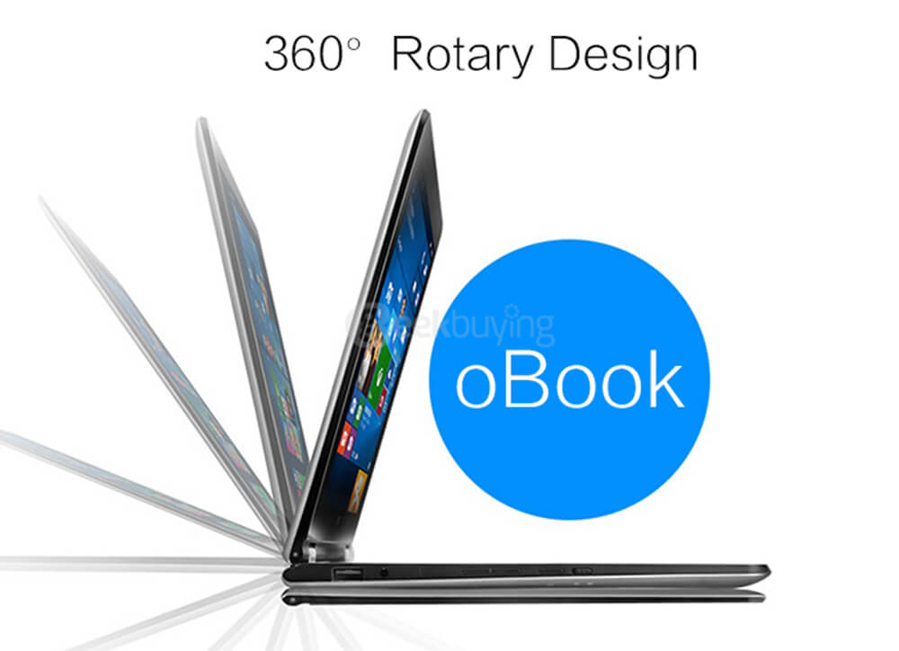 Onda oBook 11 Ultrabook Laptop 11.6 inch WINDOWS 10 + ANDROID 5.0 4GB/64GB Intel Cherry Trail Z8300 Quad Core 1.84GHz IPS 1920*1080 - Silver
