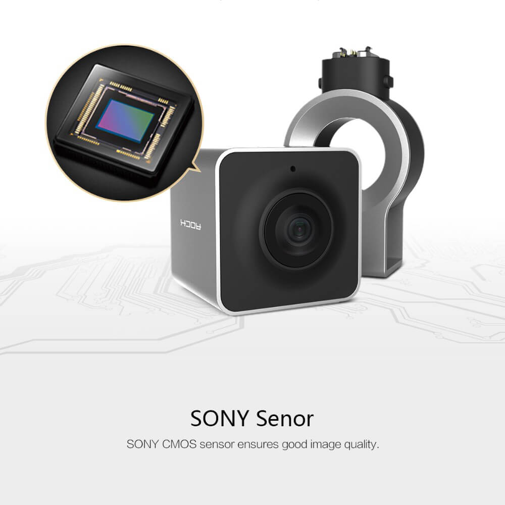 ROCK AutoBot Eye Novatek 96655 1080P FHD 150 Degree Car Recorder Sony Sensor Buit-in Wifi Car Camera + Dual Interfaces Car Chager  - Silver