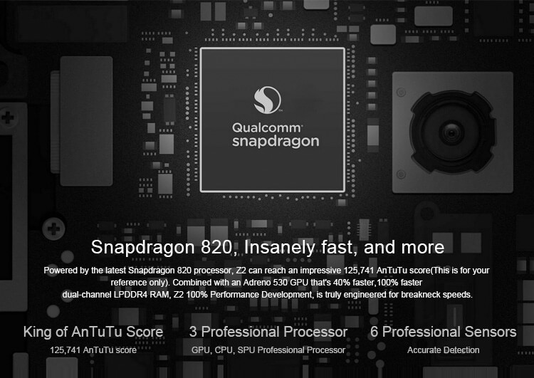 [Package B]Lenovo ZUK Z2 5.0inch FHD Android 6.0 OS 4G LTE Qualcomm Snapdragon 820 Quad Core 4GB 64GB Smartphone(Black) + Tempered Glass + Soft Case