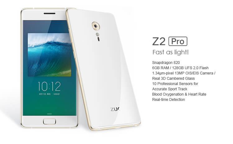 [Package B]Lenovo ZUK Z2 Pro 5.2inch FHD Android 6.0 OS 4G LTE Qualcomm Snapdragon 820 Quad Core 6GB 128GB Smartphone(Black) + Tempered Glass + Back Cover(Black)