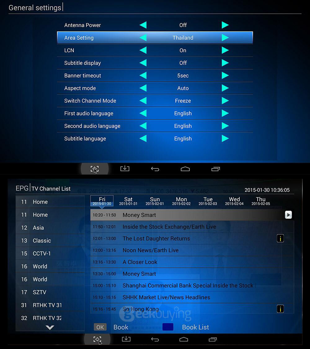 KII PRO Hybird STB DVB-T2 DVB-S2 TV BOX Android 5.1.1 S905 2G/16G 802.11AC WIFI LAN KODI Bluetooth