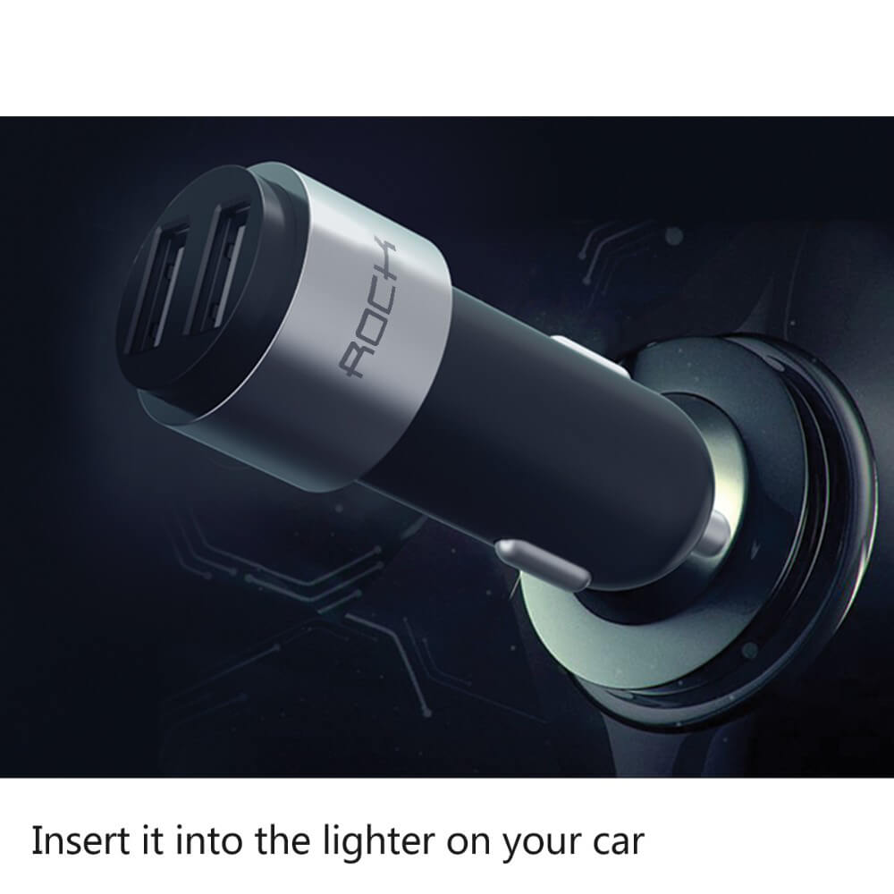 ROCK AutoBot Eye Novatek 96655 1080P FHD 150 Degree Car Recorder Sony Sensor Buit-in Wifi Car Camera + Dual Interfaces Car Chager  - Silver