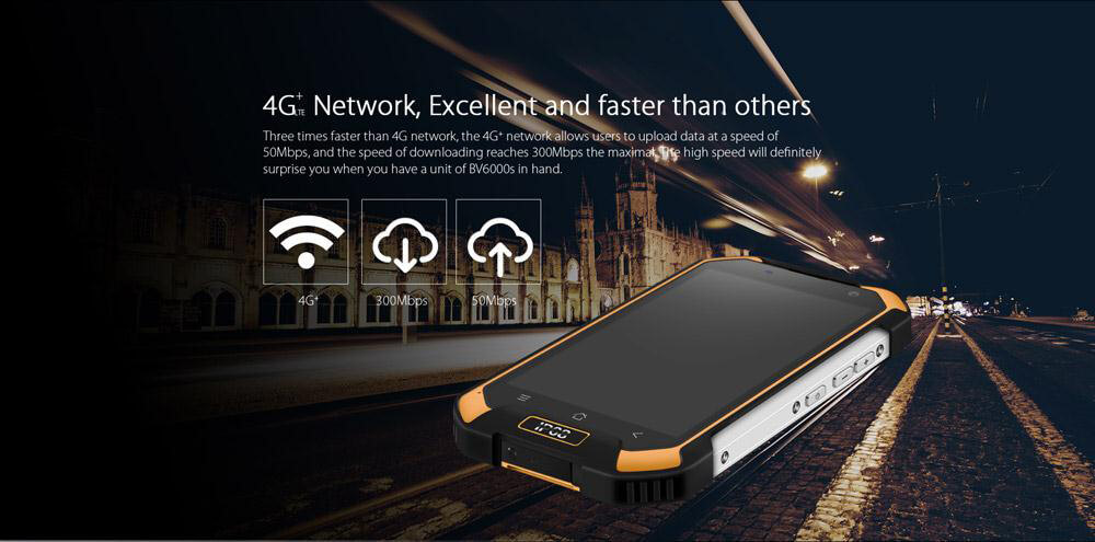 [HK Stock]Blackview BV6000S 4.7inch HD IP68 Waterproof 4G LTE Android 6.0 Rugged Smartphone MT6735 Quad-core 2GB 16GB 8.0MP NFC 4200mAh Fast Charge - Black