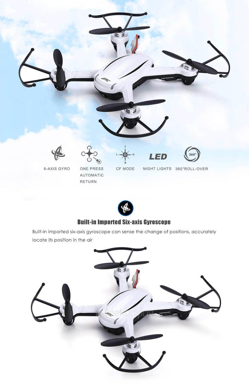 JJRC H32GH 5.8G FPV Altitude Hold Mode With 2MP Camera 4CH 6Axis RC Quadcopter RTF - White