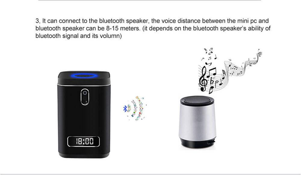 ECDREAM V6W Licensed Windows 10 Z8300 4G/64G 2.0MP Camera MINI PC Intel 802.11ac WIFI Bluetooth MIC LED Display