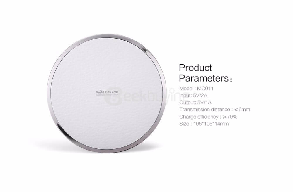 NILLKIN Magic Disk III Wireless Charger For Samsung Galaxy Note 5/S6 Edge+/S7/S7 Edge Phones And Other QI-compatible Devices - Black