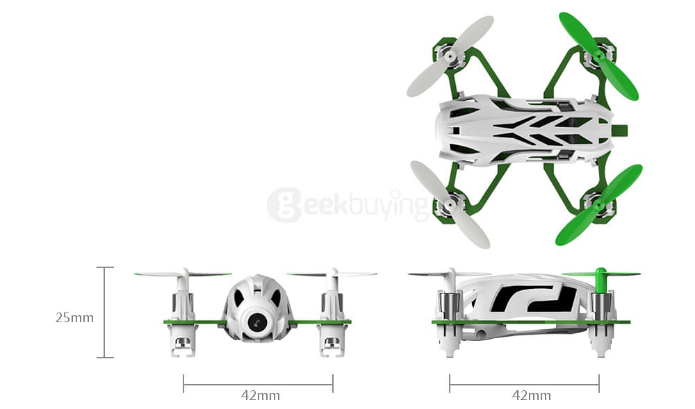 Hubsan H111D Nano Q4 FPV HD Camera CF Mode 5.8G 4CH 6-Axis RC Quadcopter RTF---White