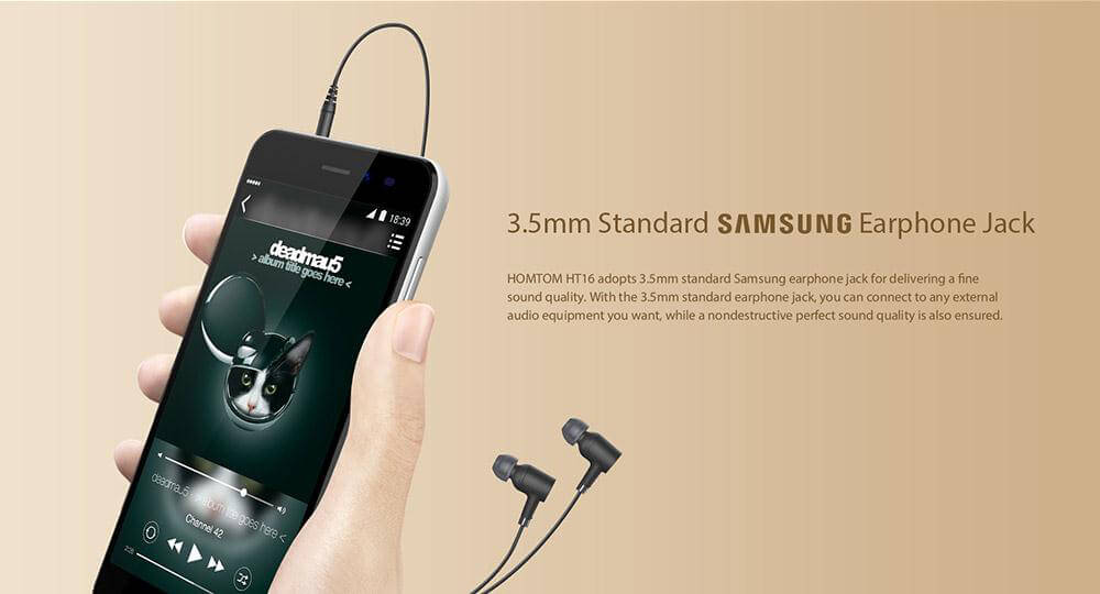 [HK Stock]HOMTOM HT16 5.0inch HD Screen 3G Android 6.0 Smartphone MT6580 Quad Core 1GB RAM 8GB ROM Dual Cameras 3000mAh GPS - White