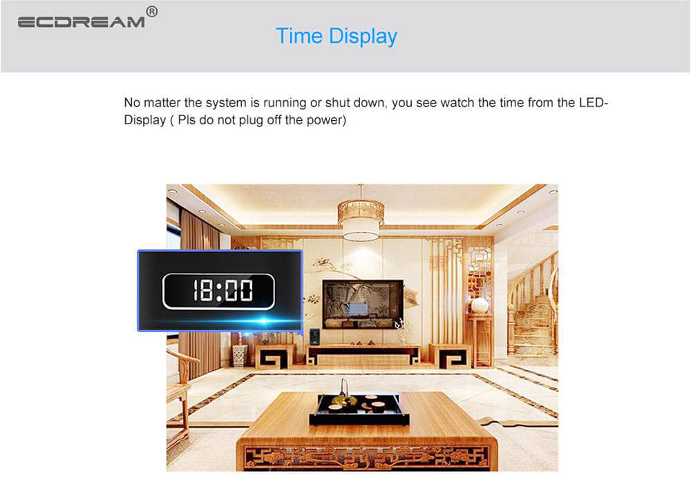 ECDREAM V6W Licensed Windows 10 Z8300 4G/64G 2.0MP Camera MINI PC Intel 802.11ac WIFI Bluetooth MIC LED Display