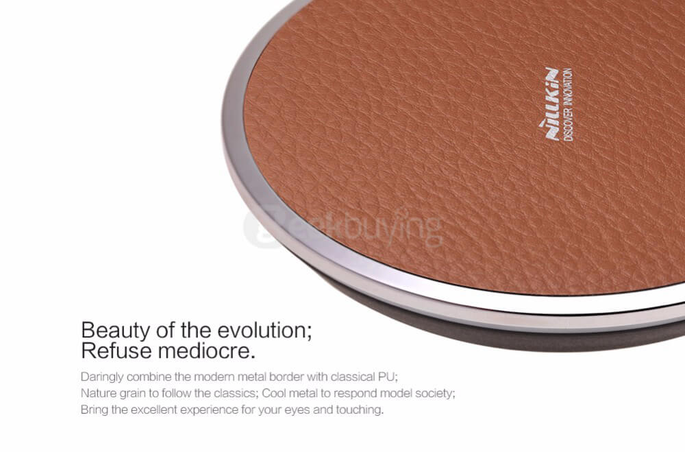 NILLKIN Magic Disk III Wireless Charger For Samsung Galaxy Note 5/S6 Edge+/S7/S7 Edge Phones And Other QI-compatible Devices - Brown