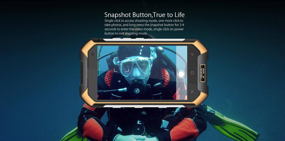 [HK Stock]Blackview BV6000S 4.7inch HD IP68 Waterproof 4G LTE Android 6.0 Rugged Smartphone MT6735 Quad-core 2GB 16GB 8.0MP NFC 4200mAh Fast Charge - Black